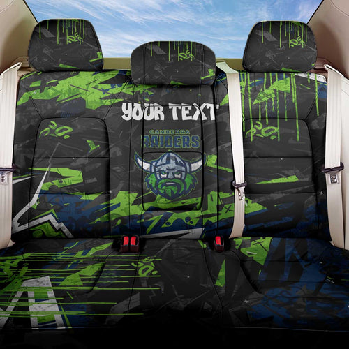 Personalized Canberra Raiders Back Car Seat Cover Graffiti Grunge Abstract Urban Street Style Design