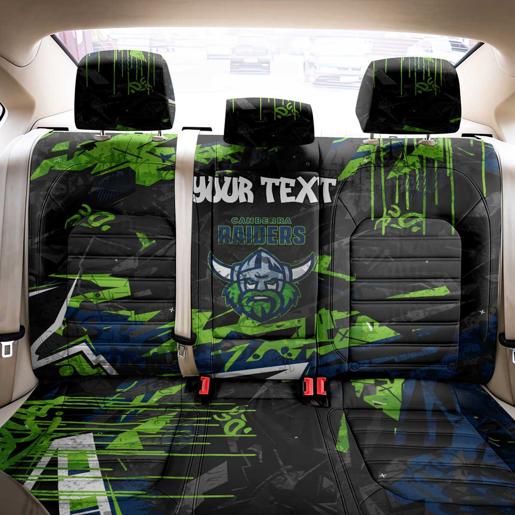 Personalized Canberra Raiders Back Car Seat Cover Graffiti Grunge Abstract Urban Street Style Design