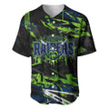 Personalized Canberra Raiders Baseball Jersey Graffiti Grunge Abstract Urban Street Style Design