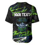 Personalized Canberra Raiders Baseball Jersey Graffiti Grunge Abstract Urban Street Style Design