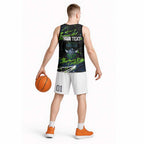 Personalized Canberra Raiders Basketball Jersey Graffiti Grunge Abstract Urban Street Style Design