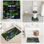 Personalized Canberra Raiders Bathroom Set Graffiti Grunge Abstract Urban Street Style Design