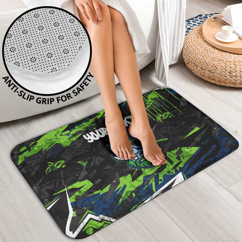 Personalized Canberra Raiders Bathroom Set Graffiti Grunge Abstract Urban Street Style Design