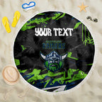 Personalized Canberra Raiders Beach Blanket Graffiti Grunge Abstract Urban Street Style Design
