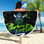 Personalized Canberra Raiders Beach Blanket Graffiti Grunge Abstract Urban Street Style Design