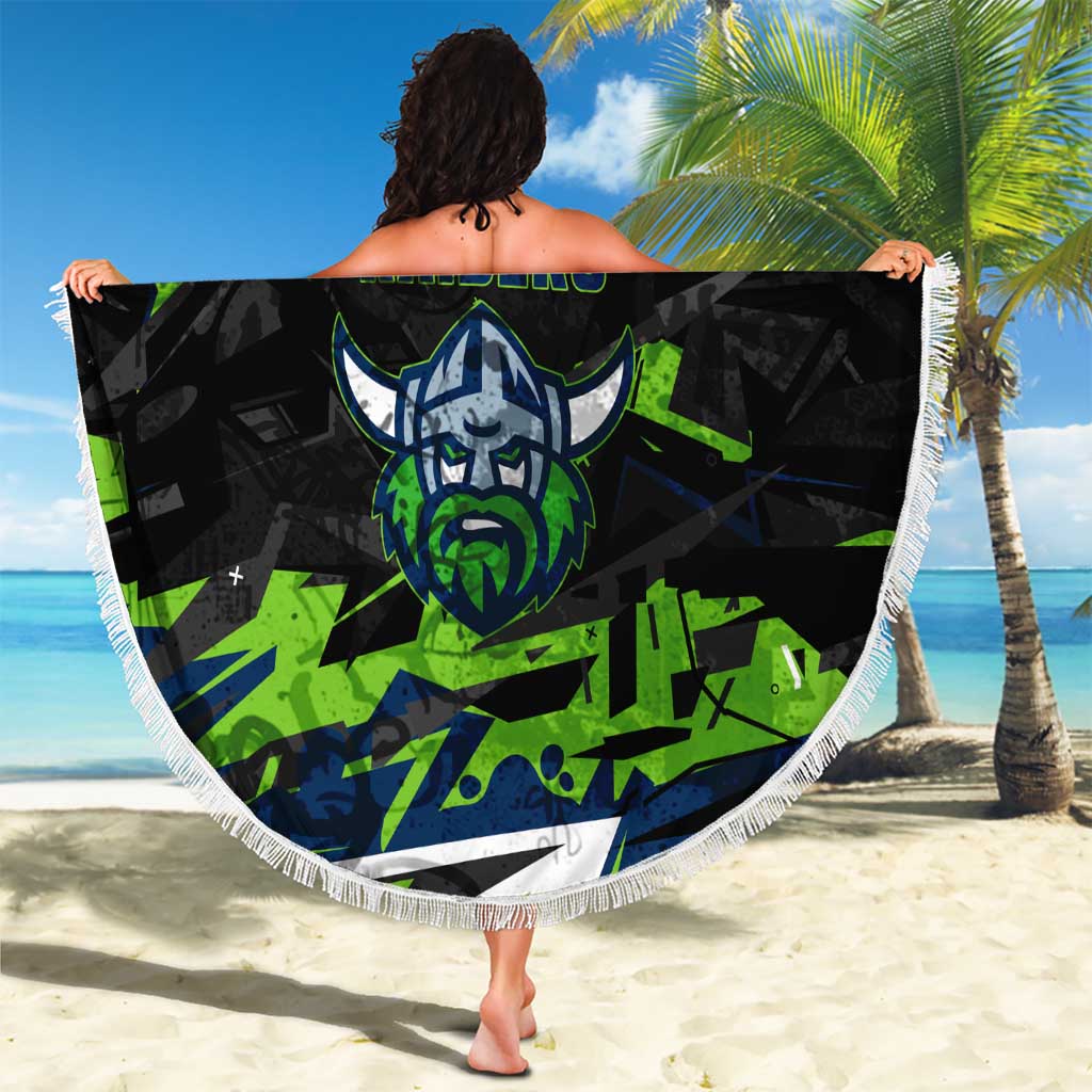Personalized Canberra Raiders Beach Blanket Graffiti Grunge Abstract Urban Street Style Design