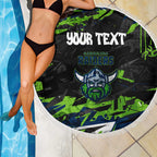 Personalized Canberra Raiders Beach Blanket Graffiti Grunge Abstract Urban Street Style Design