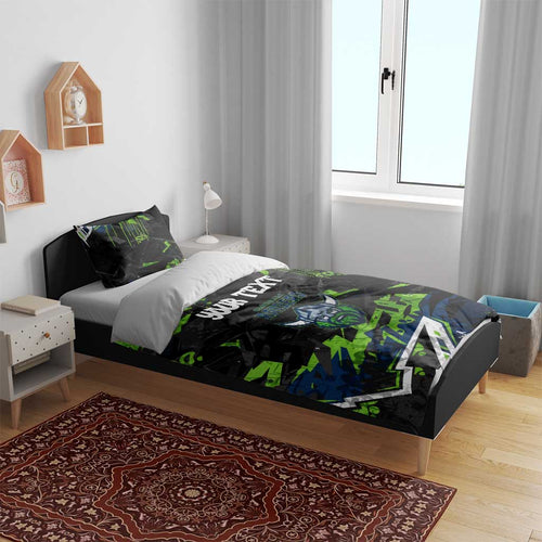 Personalized Canberra Raiders Bedding Set Graffiti Grunge Abstract Urban Street Style Design