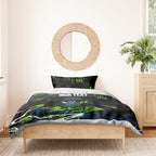 Personalized Canberra Raiders Bedding Set Graffiti Grunge Abstract Urban Street Style Design