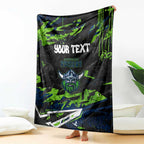 Personalized Canberra Raiders Blanket Graffiti Grunge Abstract Urban Street Style Design