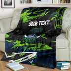 Personalized Canberra Raiders Blanket Graffiti Grunge Abstract Urban Street Style Design