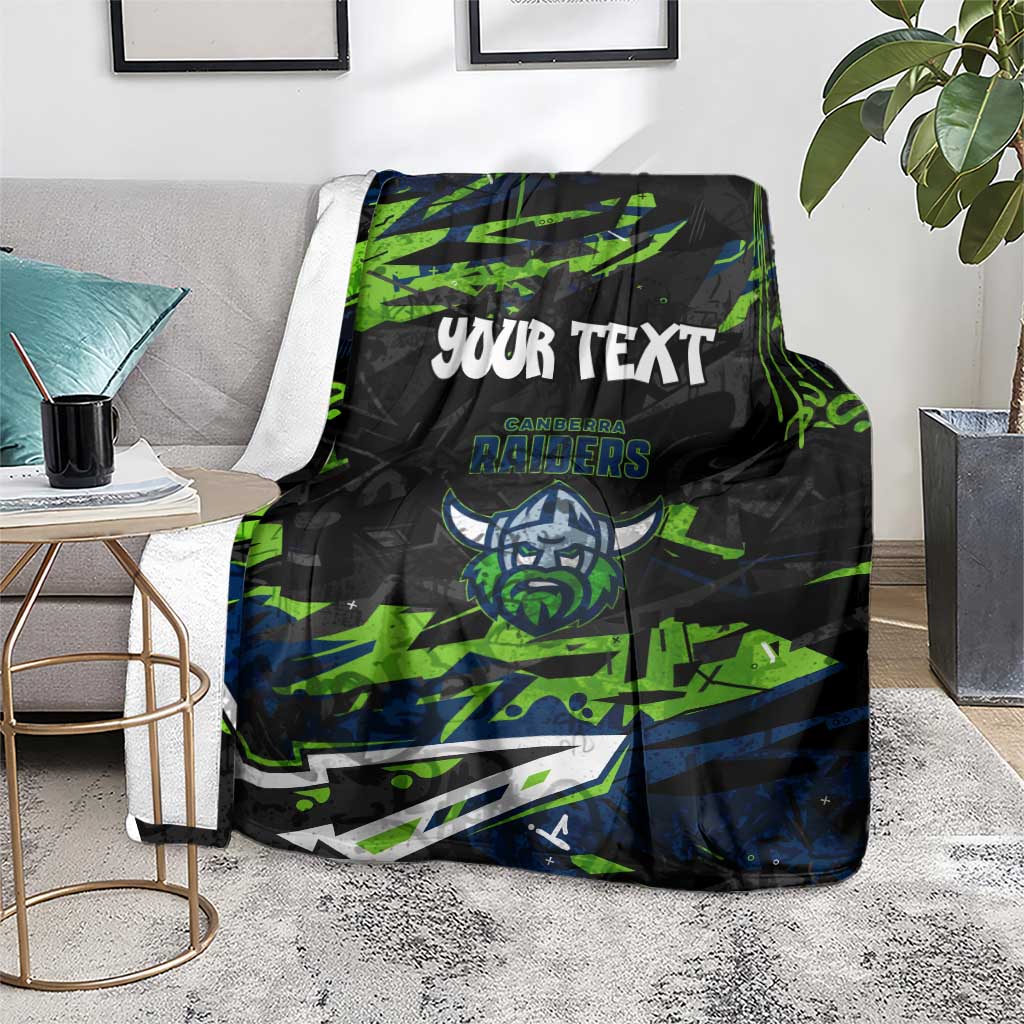 Personalized Canberra Raiders Blanket Graffiti Grunge Abstract Urban Street Style Design