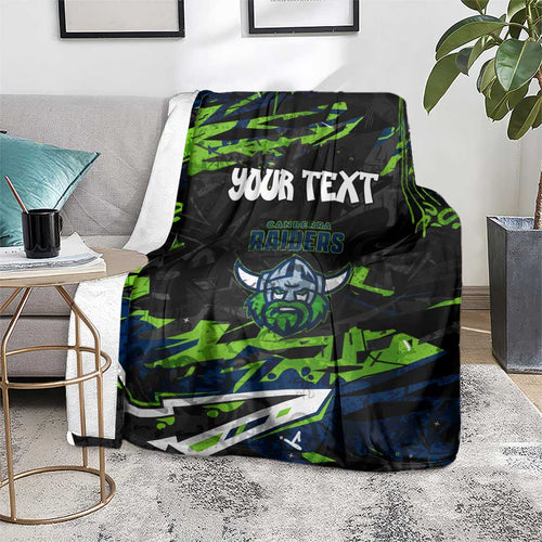 Personalized Canberra Raiders Blanket Graffiti Grunge Abstract Urban Street Style Design