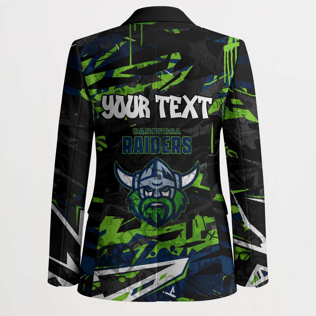 Personalized Canberra Raiders Blazer Graffiti Grunge Abstract Urban Street Style Design