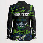 Personalized Canberra Raiders Blazer Graffiti Grunge Abstract Urban Street Style Design