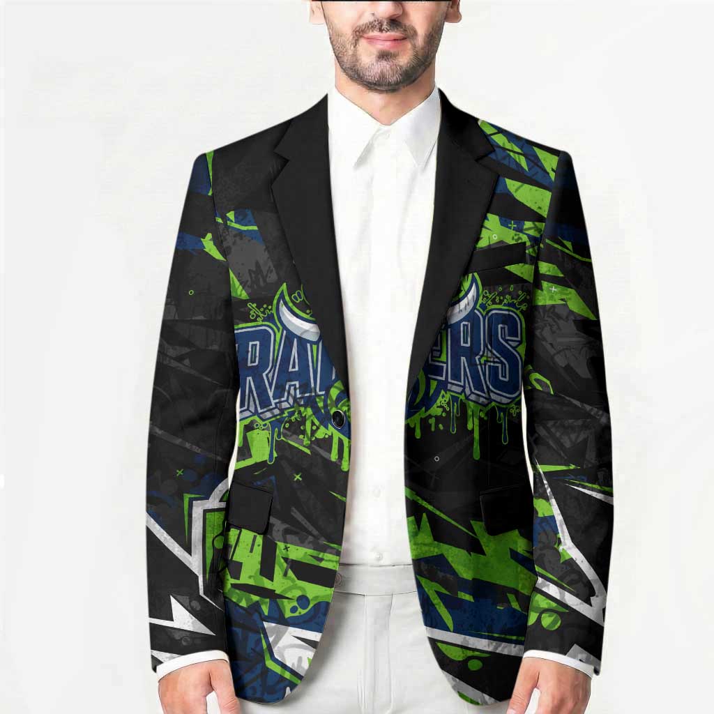 Personalized Canberra Raiders Blazer Graffiti Grunge Abstract Urban Street Style Design
