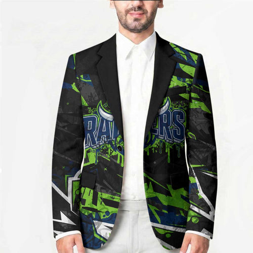 Personalized Canberra Raiders Blazer Graffiti Grunge Abstract Urban Street Style Design