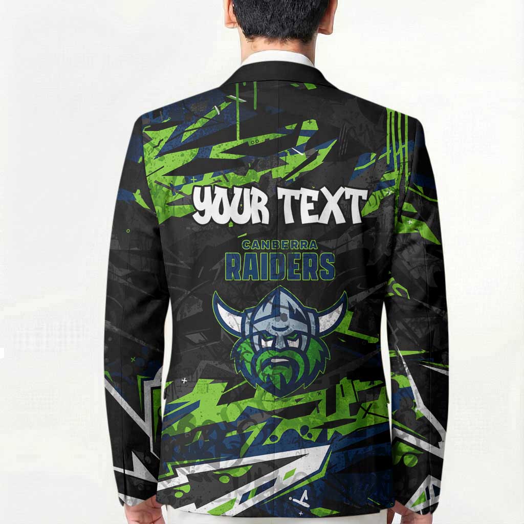 Personalized Canberra Raiders Blazer Graffiti Grunge Abstract Urban Street Style Design