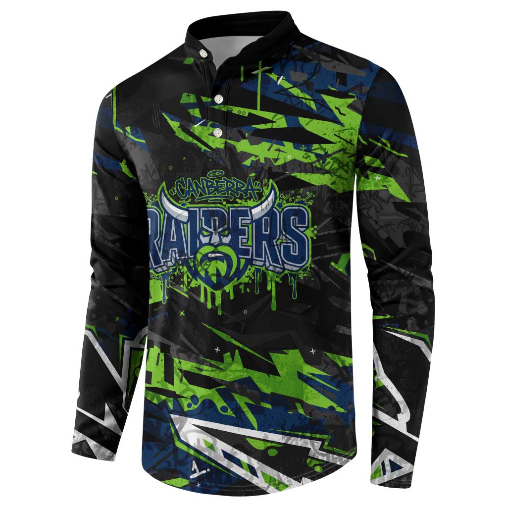 Personalized Canberra Raiders Button Sweatshirt Graffiti Grunge Abstract Urban Street Style Design
