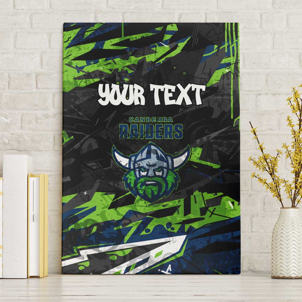 Personalized Canberra Raiders Canvas Wall Art Graffiti Grunge Abstract Urban Street Style Design