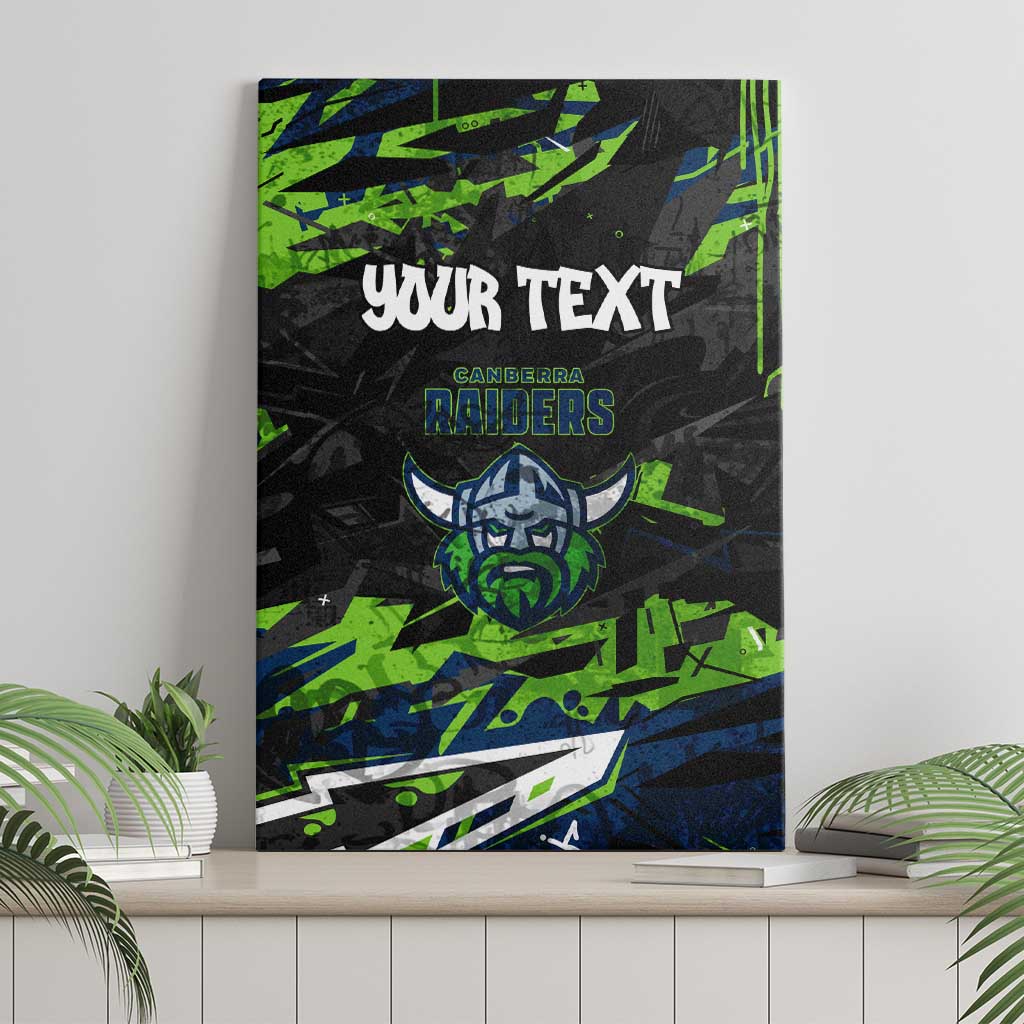 Personalized Canberra Raiders Canvas Wall Art Graffiti Grunge Abstract Urban Street Style Design