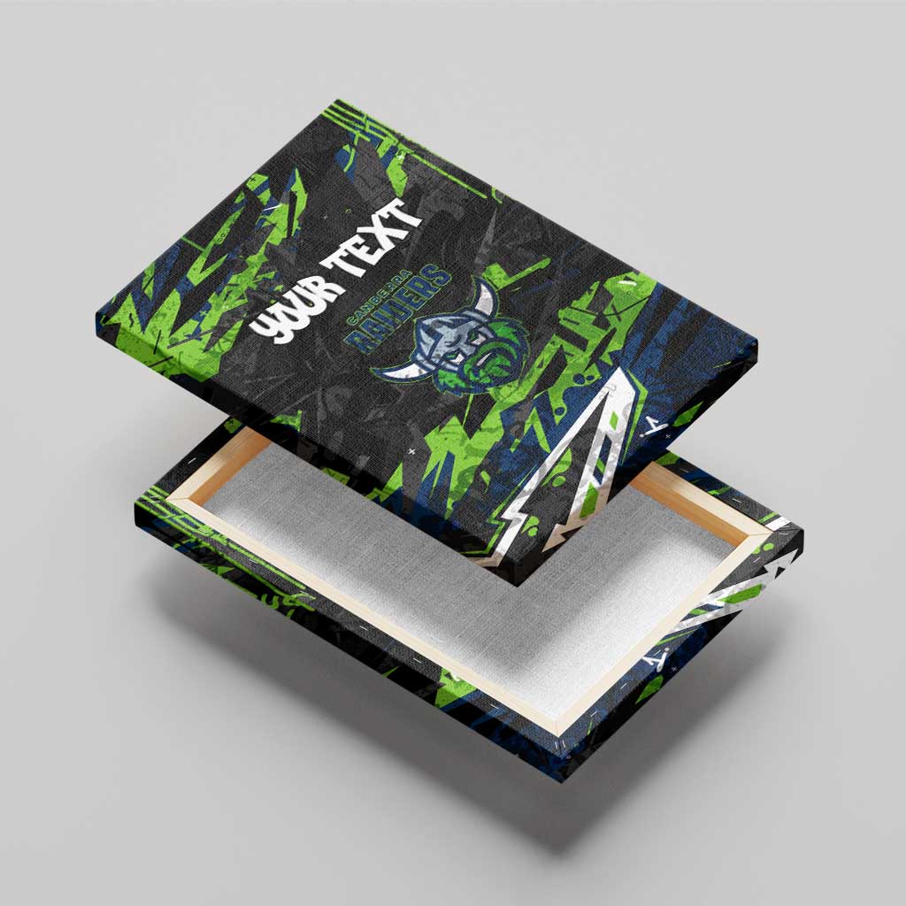 Personalized Canberra Raiders Canvas Wall Art Graffiti Grunge Abstract Urban Street Style Design
