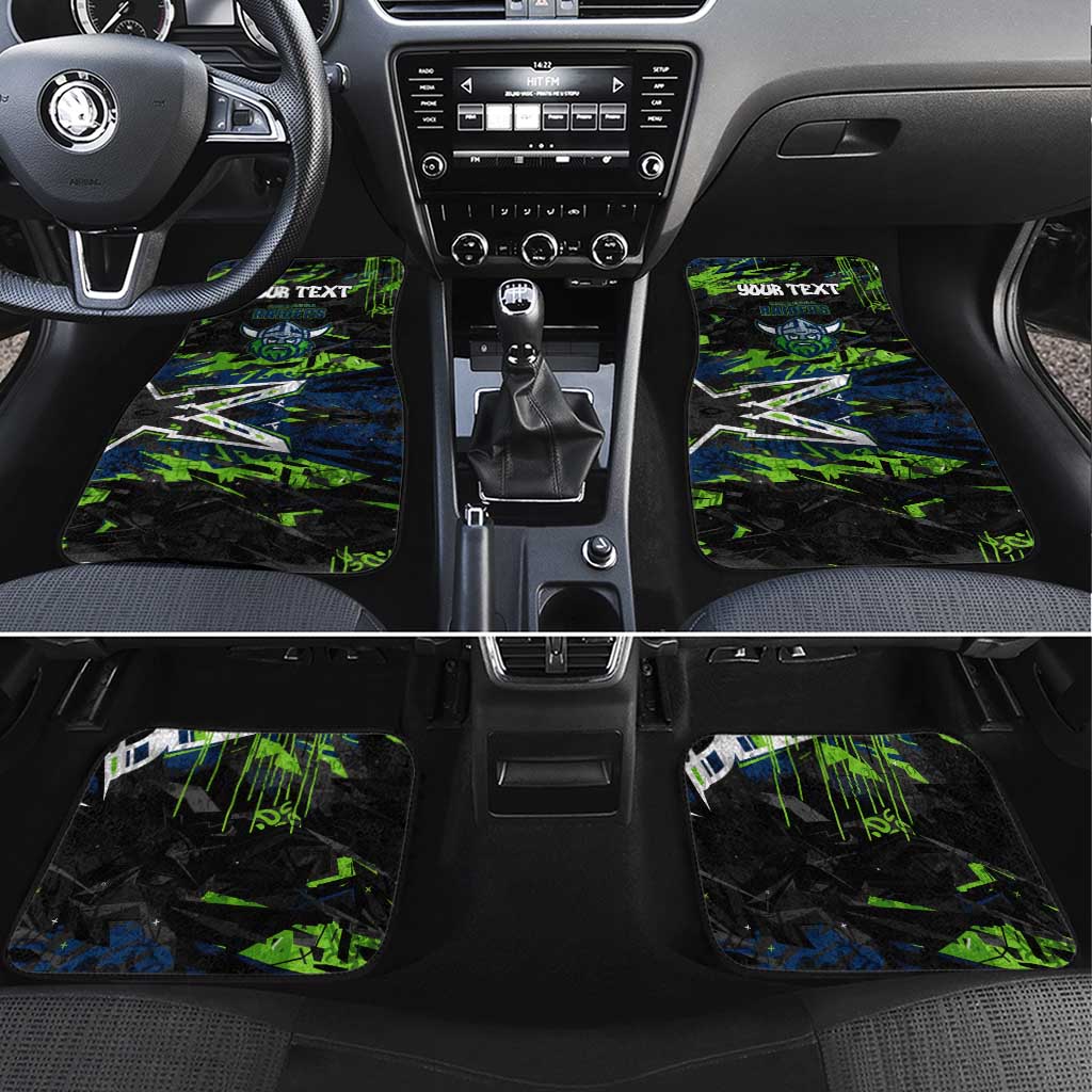 Personalized Canberra Raiders Car Mats Graffiti Grunge Abstract Urban Street Style Design