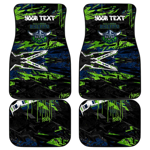Personalized Canberra Raiders Car Mats Graffiti Grunge Abstract Urban Street Style Design