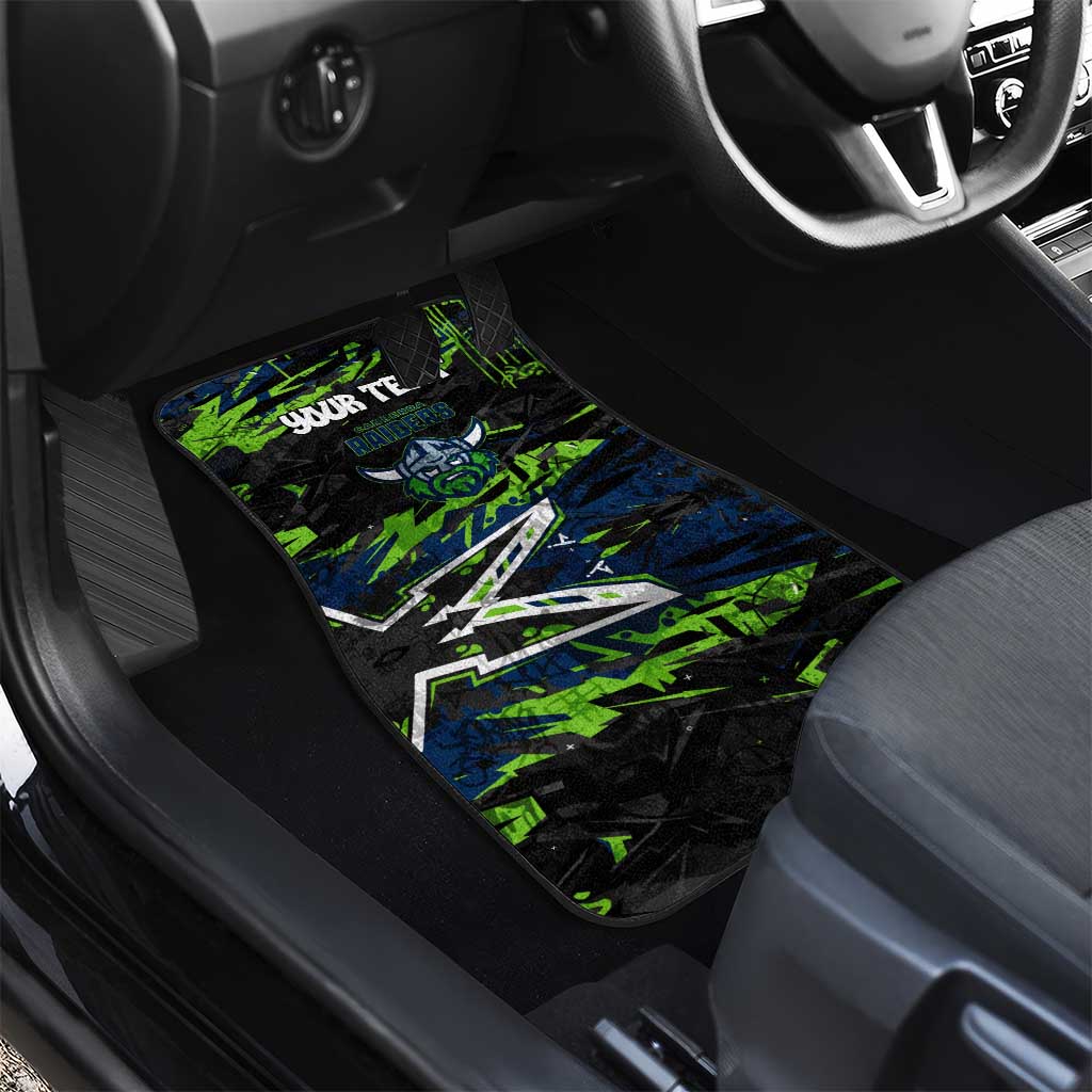 Personalized Canberra Raiders Car Mats Graffiti Grunge Abstract Urban Street Style Design