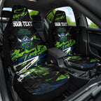 Personalized Canberra Raiders Car Seat Cover Graffiti Grunge Abstract Urban Street Style Design