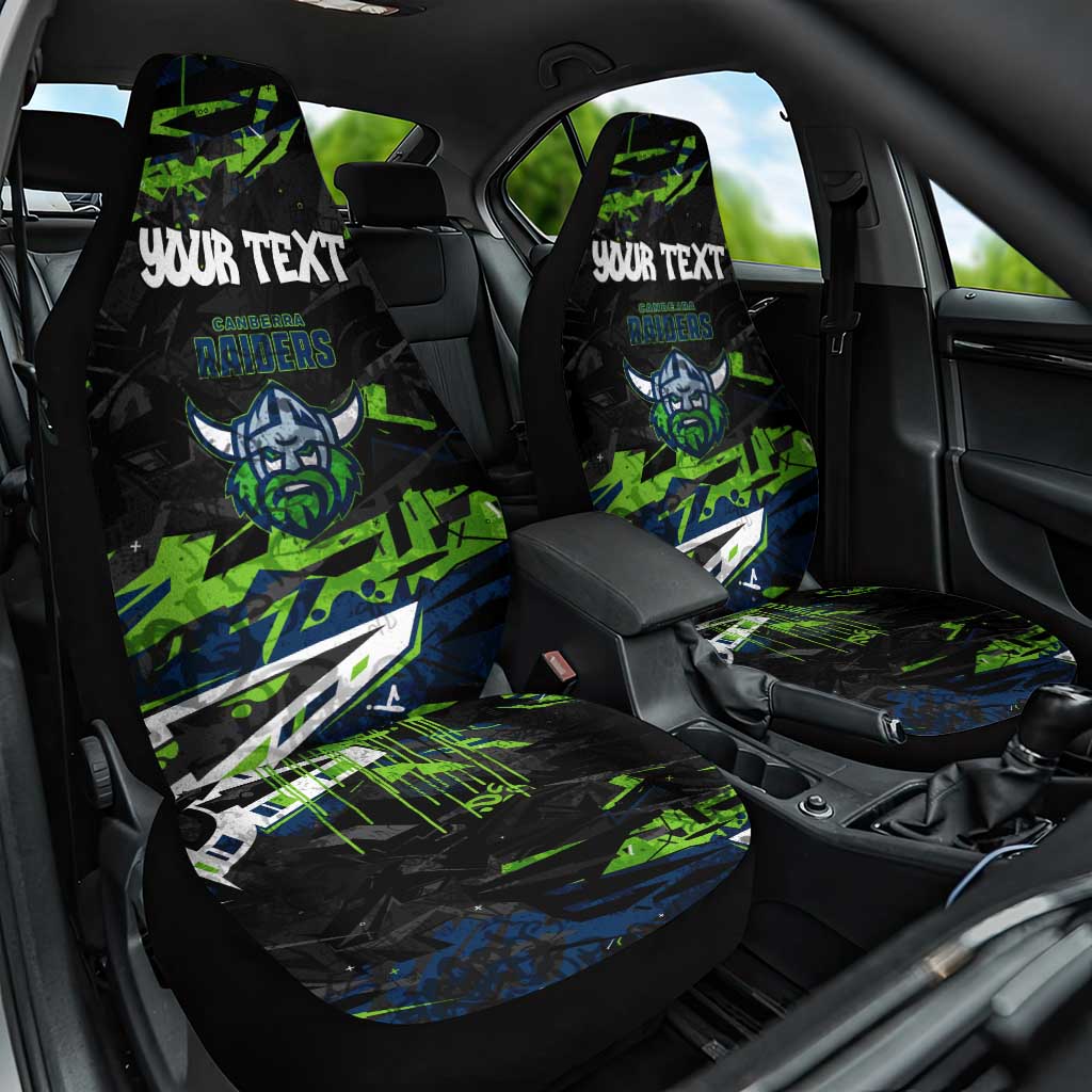 Personalized Canberra Raiders Car Seat Cover Graffiti Grunge Abstract Urban Street Style Design