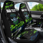Personalized Canberra Raiders Car Seat Cover Graffiti Grunge Abstract Urban Street Style Design