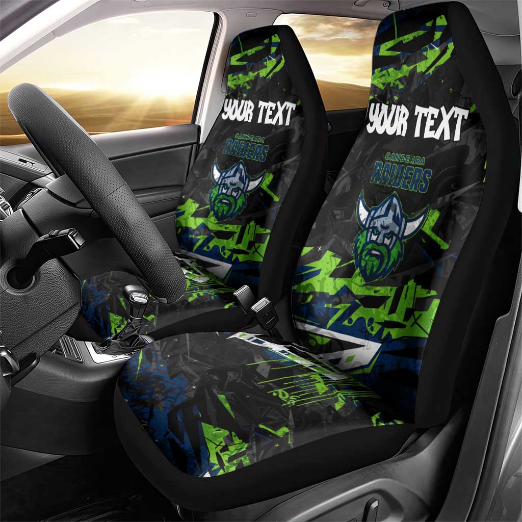 Personalized Canberra Raiders Car Seat Cover Graffiti Grunge Abstract Urban Street Style Design