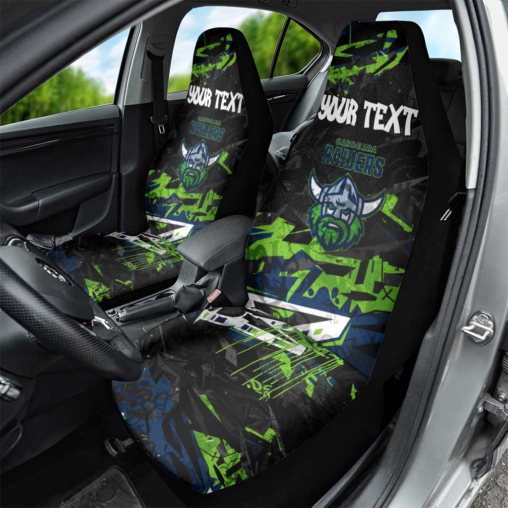 Personalized Canberra Raiders Car Seat Cover Graffiti Grunge Abstract Urban Street Style Design