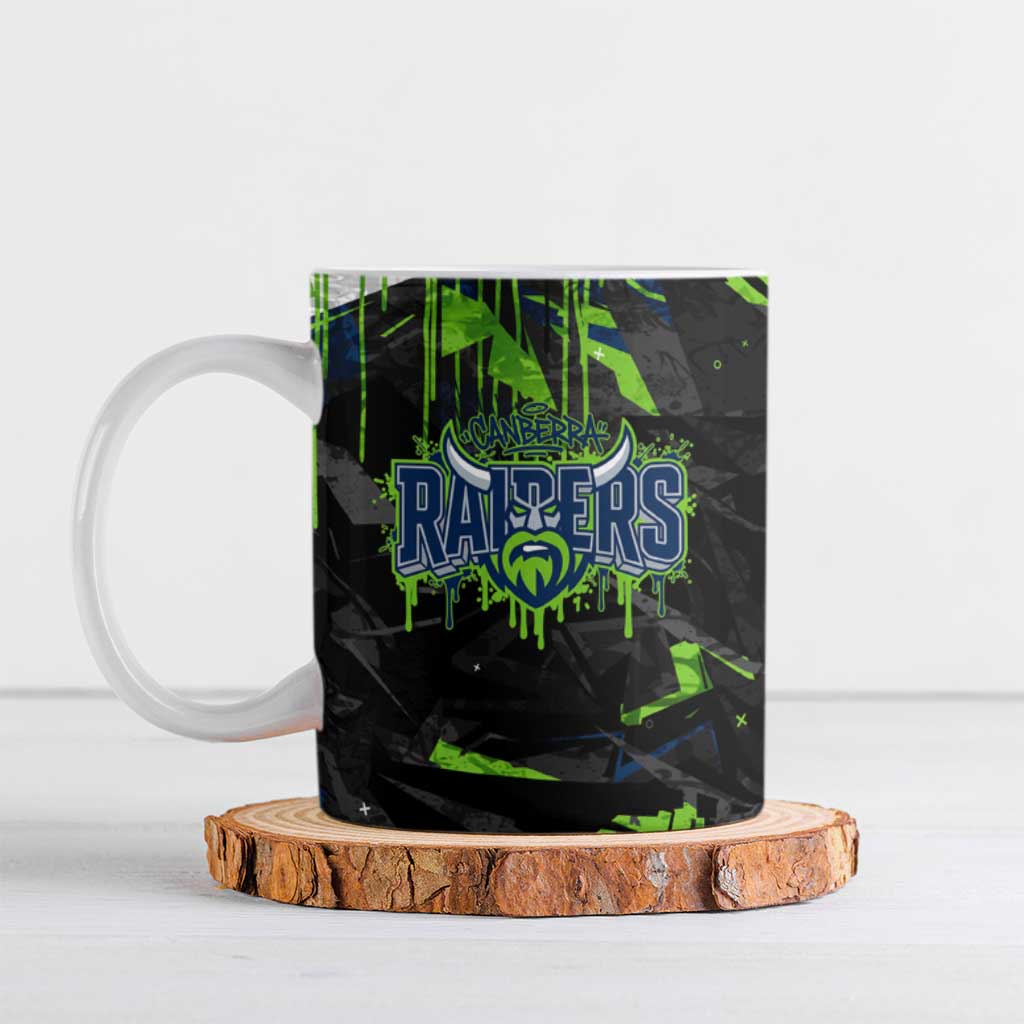 Personalized Canberra Raiders Ceramic Mug Graffiti Grunge Abstract Urban Street Style Design