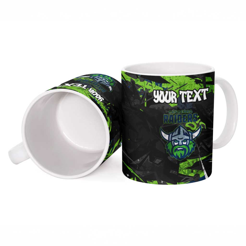 Personalized Canberra Raiders Ceramic Mug Graffiti Grunge Abstract Urban Street Style Design