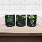 Personalized Canberra Raiders Ceramic Mug Graffiti Grunge Abstract Urban Street Style Design
