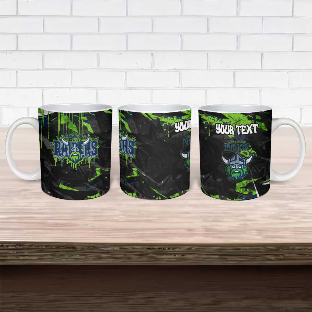 Personalized Canberra Raiders Ceramic Mug Graffiti Grunge Abstract Urban Street Style Design