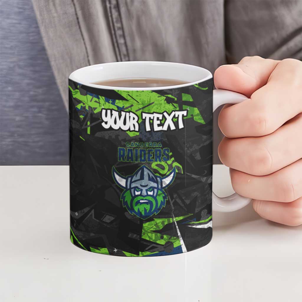 Personalized Canberra Raiders Ceramic Mug Graffiti Grunge Abstract Urban Street Style Design