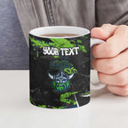 Personalized Canberra Raiders Ceramic Mug Graffiti Grunge Abstract Urban Street Style Design