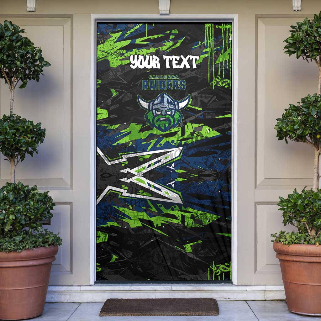 Personalized Canberra Raiders Door Cover Graffiti Grunge Abstract Urban Street Style Design