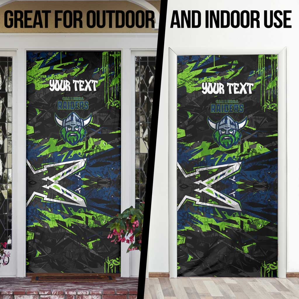 Personalized Canberra Raiders Door Cover Graffiti Grunge Abstract Urban Street Style Design