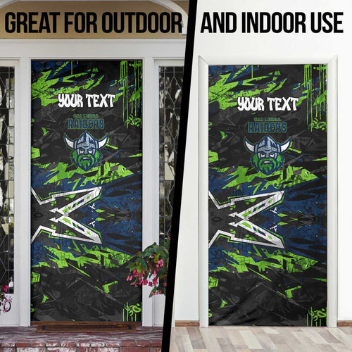 Personalized Canberra Raiders Door Cover Graffiti Grunge Abstract Urban Street Style Design
