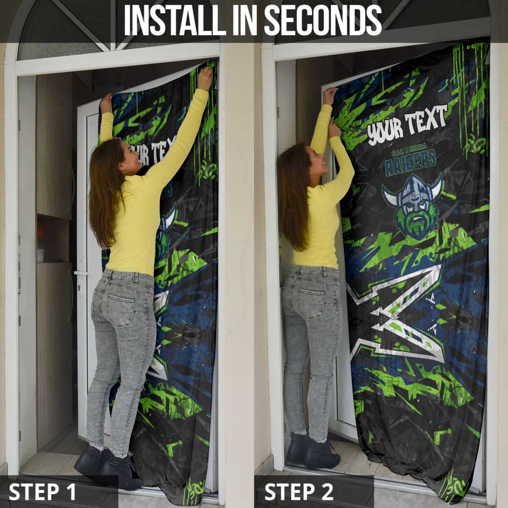 Personalized Canberra Raiders Door Cover Graffiti Grunge Abstract Urban Street Style Design