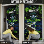 Personalized Canberra Raiders Door Cover Graffiti Grunge Abstract Urban Street Style Design
