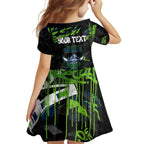 Personalized Canberra Raiders Family Matching Puletasi and Hawaiian Shirt Graffiti Grunge Abstract Urban Street Style Design