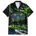 Personalized Canberra Raiders Family Matching Summer Maxi Dress and Hawaiian Shirt Graffiti Grunge Abstract Urban Street Style Design