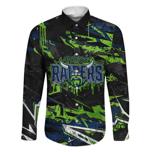 Personalized Canberra Raiders Family Matching Tank Maxi Dress and Hawaiian Shirt Graffiti Grunge Abstract Urban Street Style Design