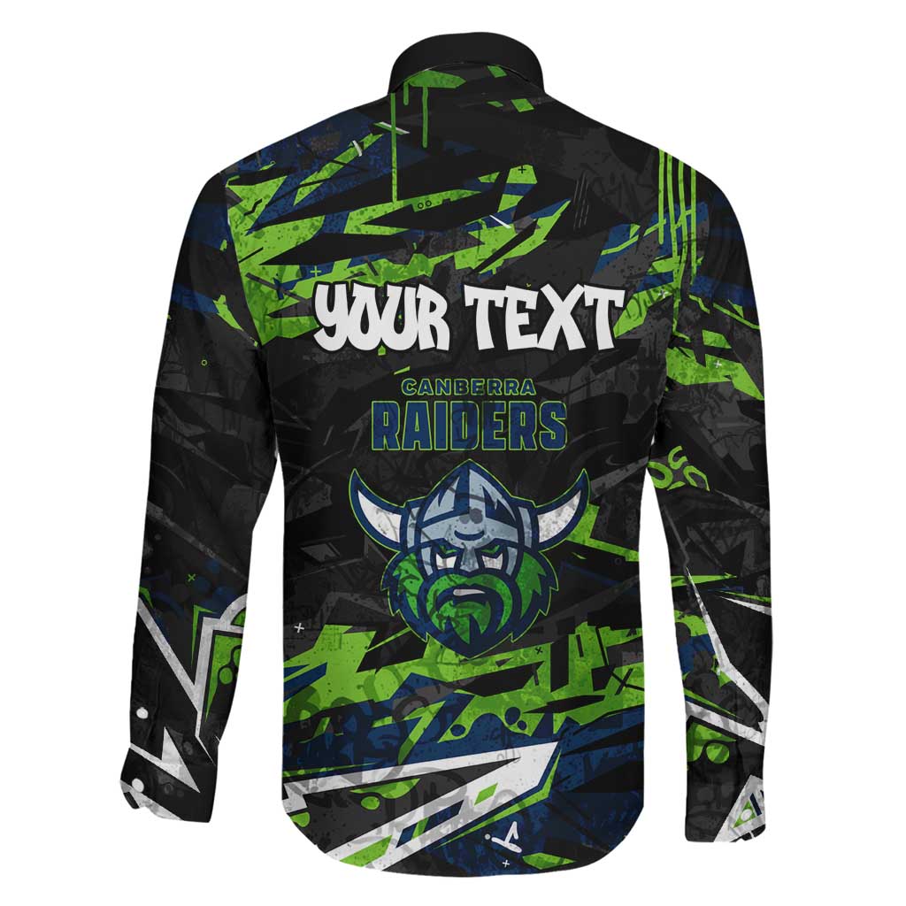 Personalized Canberra Raiders Family Matching Tank Maxi Dress and Hawaiian Shirt Graffiti Grunge Abstract Urban Street Style Design