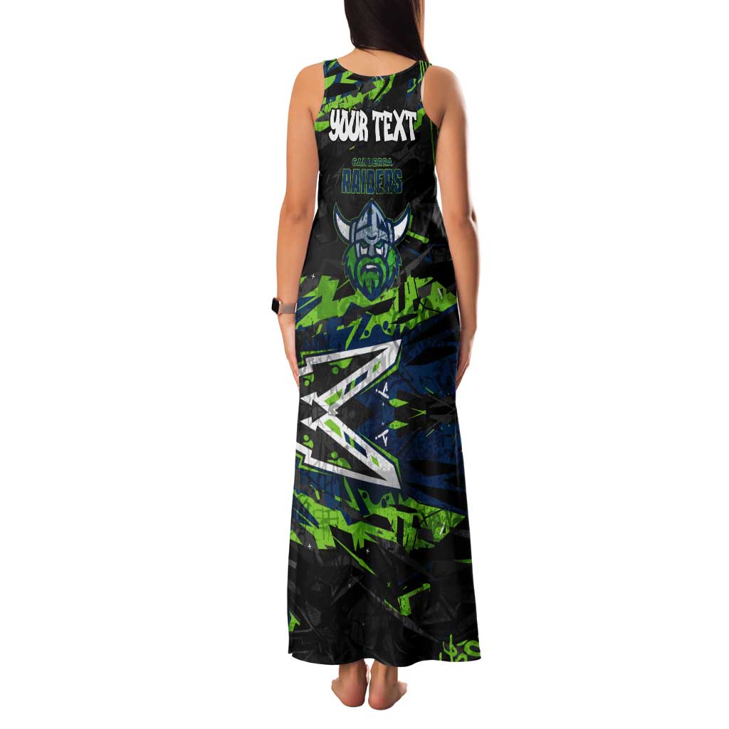 Personalized Canberra Raiders Family Matching Tank Maxi Dress and Hawaiian Shirt Graffiti Grunge Abstract Urban Street Style Design